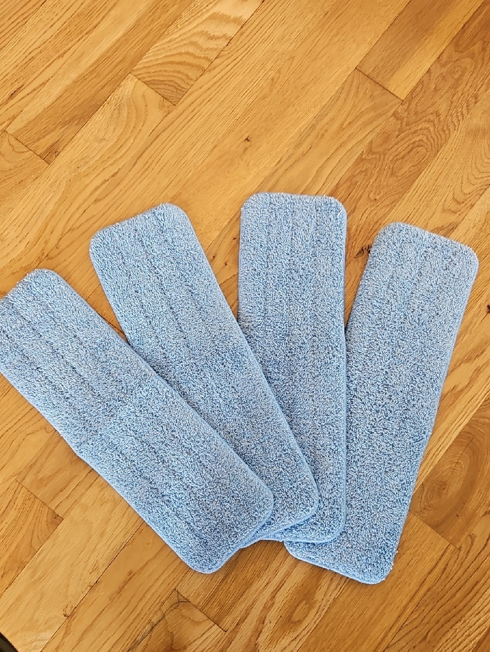 Light Blue Microfiber Mop Pads - Set of 4